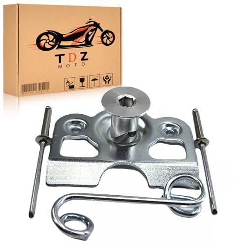 10 Pack Dzus Fasteners，1/4 Turn Quick Release Steel Dzus Button with Springs and Tab Plates Free Rivets for Fastening Sheet Metal Door Panel， Chrome