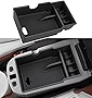 PIMCAR Compatible with 2015-2021 2022 Jeep Renegade Center Console Organizer ABS Plastic Material Armrest Box Insert Tray Accessories-Black Trim