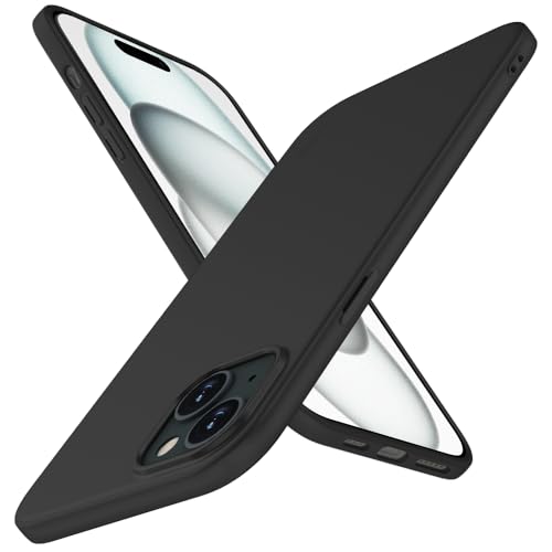 X-level Cover per iPhone 15, Custodia Protezione in Morbida Silicone TPU Ultra Sottile e Anti-Graffio Cover Ultra Slim per iPhone 15 Anti Scivolo (6,1 Pollici) - Nero