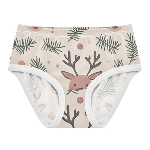 Girls' Training Panties Organic Underwear for Girls Seamless Reindeer