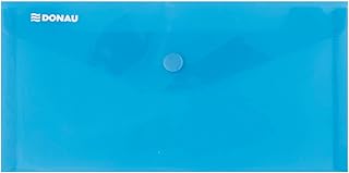 DONAU Umschlagmappe Schnappverschluss PP DL 180 Mikron Blau / / Typ-Umschlag/Art-Mit Schnappsperre/Index-N.a. / Material-Pp/Farbe-Blau/Format-DL/Dicke [mm]-180µm / Abmessungen (mm)-225x126
