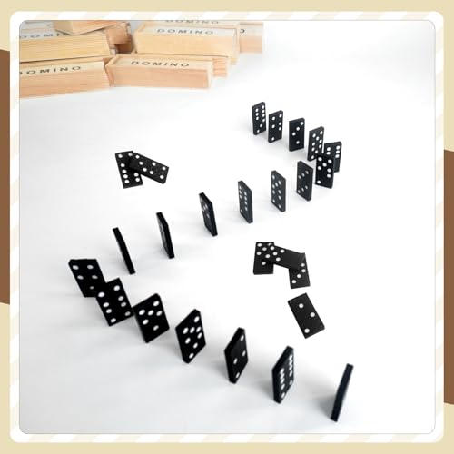 Pack de 75 Mini Dominós Clásicos de Madera miniatura 3