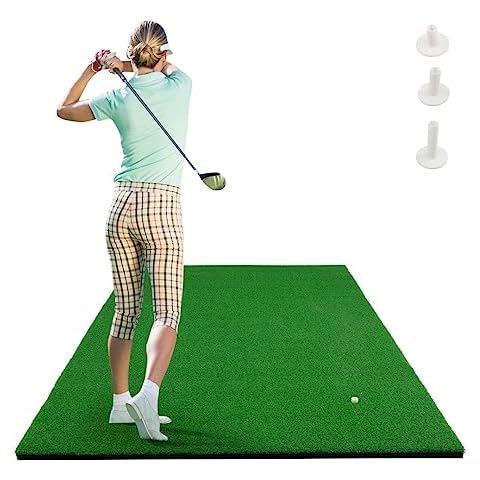 SPOTRAVEL Golf Practice Mat with Tees Cover
