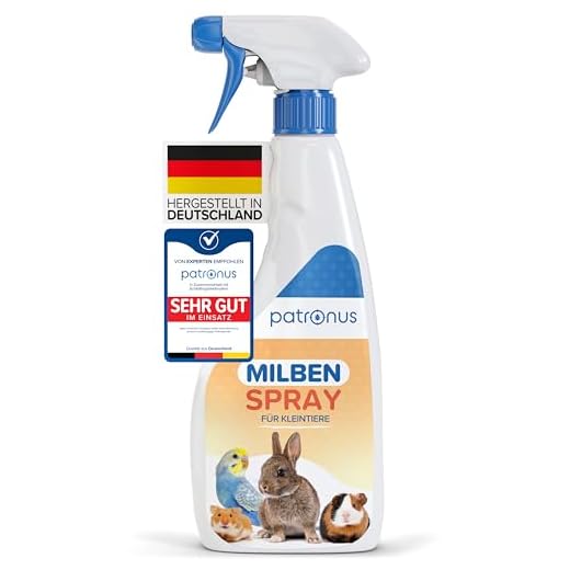 Milbenspray Meerschweinchen, Kaninchen & Kleintiere wie Hamster oder Wellensittich 500ml - Effektiver Schutz vor Milben und Parasiten, Anti Milben-Spray speziell für Kleintiere & Vögel