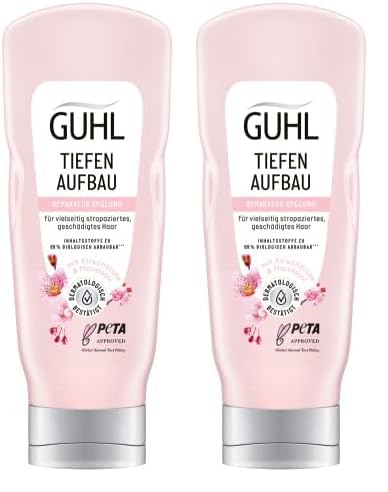 Guhl Tiefen Aufbau Reparatur Spülung - Inhalt: 200 ml - Haartyp: strapaziert, geschädigt (Packung mit 2)