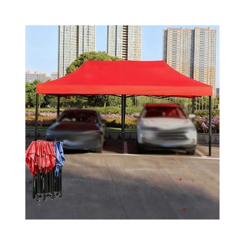 Tettoia Per Posto Auto Esterno Con Struttura In Metallo, Resistente Alle Intemperie, Per Parcheggio E Ritiro, 9,8x19,7x6,5 Piedi(Red)