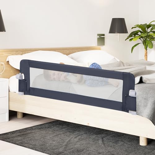 Image of BABY JOY Bed Rails for Toddlers, Extra Long, Swing Down Safety Bed Guard for Convertible Crib, Folding Baby Bedrail for Kids Twin, Double, Full Size Queen & King Mattress (60-Inch, Dark Blue)