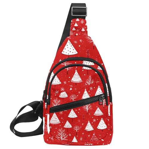 Sac à dos à bandoulière sapin de Noël pour voyage et running