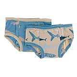 KicKee Pants Little Boys Training Pants Set - Blue Moon Sea Otter and Burlap Sharks, 2T/3T