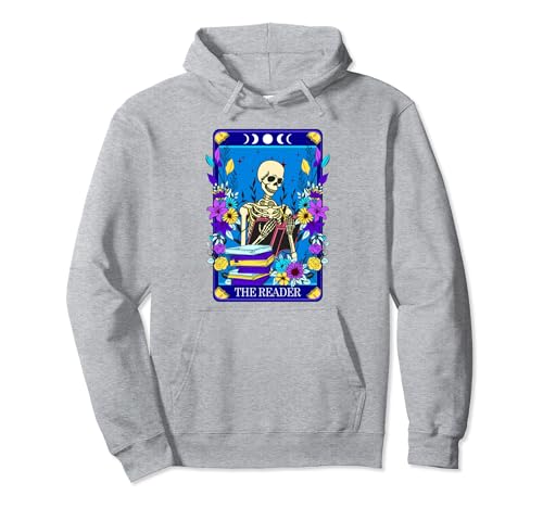 The Reader Tarot Skeleton | Literary Gothic Tee Book Lovers Sweat à Capuche