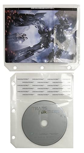 CheckOutStore 100 fichário branco CD/DVD para armazenamento de meia folha e livreto