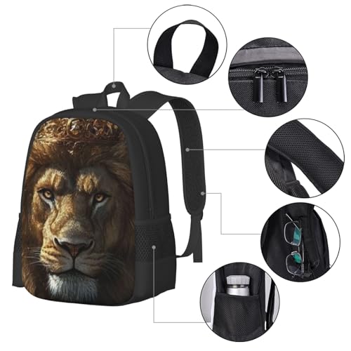 Travel Backpack White Bengal Tiger Wilderness 17In Lightweight Casual Daypack for Business Men Women4