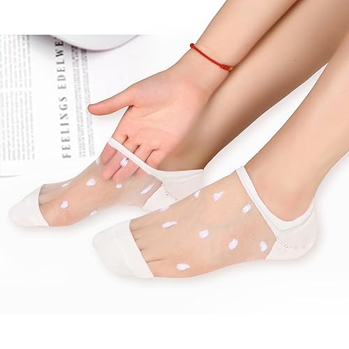 Benefeet Sox Sheer No Show Socks for Women Girls Lace Mesh Low Cut Liner Socks Ultra Thin Nylon Invisible No See Footies Sock2