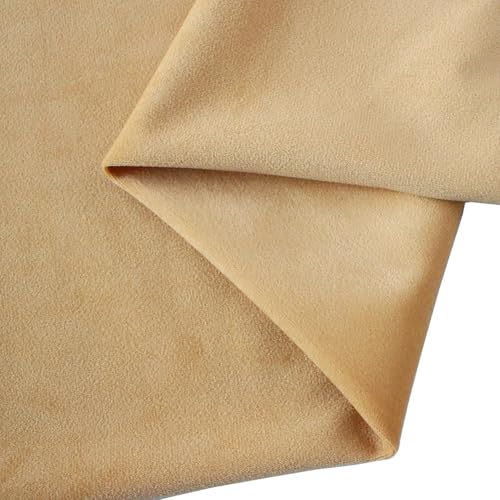 Image of Amazon Brand - Umi 5 Mtr Multi Purpose Velvet Fabric Cloth for Decoration, Trousseau Packing, Party Hall, Bouquet, Gift Packing, Decor, Pooja Room (5 Mtr, Beige), Solid