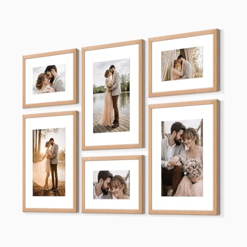 Image of Custom Personalized Photo Collage Framed Wall Art Painting Frames Set | Family Picture Frame Wall Decor Artwork for Living Room Bedroom | A3 + A4 Frame Combo Gallery Style | Personalized Home Decor Gift