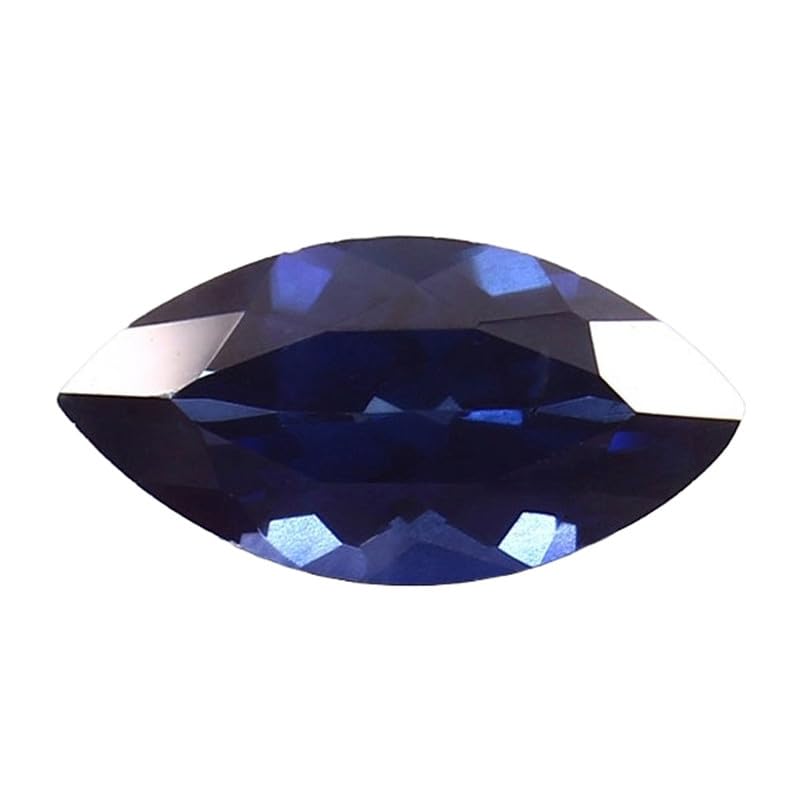 Saphir bleu naturel marquise 16x8mm pour remplacer une gemme ou créer un bijou