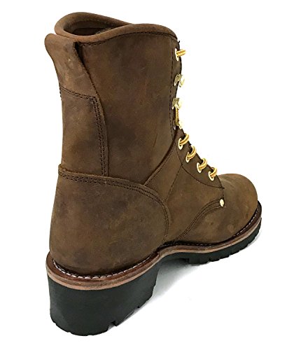 Image of CLIMATEX Climate X Men's Logger Boots 10 inch Non Steel-Toe Work Boots (1008) (7.5 W, Brown-108)