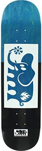 Black Label Elephant Block Out Skateboard Deck 8.0 Grey/WHT/ASST