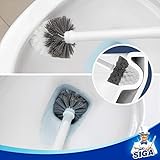 MR.SIGA Toilet Bowl Brush and Holder, Premium Quality, with Solid Handle and Durable Bristles for Bathroom Cleaning, White, 1 Pack - Image 5
