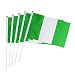 TSMD Nigeria Stick Flag 50 Pack Hand Held Small Nigerian National Flags On Stick,International World Country Stick Flags Banners,Party Decorations for World Cup,Sports Clubs,Festival Events