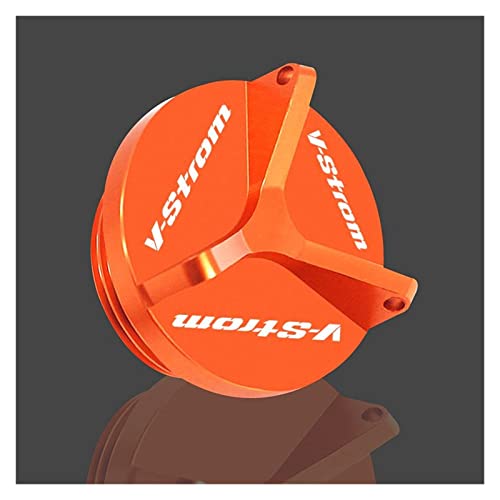 Für Suzuki Vstrom V-Strom 250 650 1000 1050/XT Motorrad Zubehör Motoröl Kappe Tankdeckel M20 * 1,5 (Farbe : ORANGE, Größe : 1)