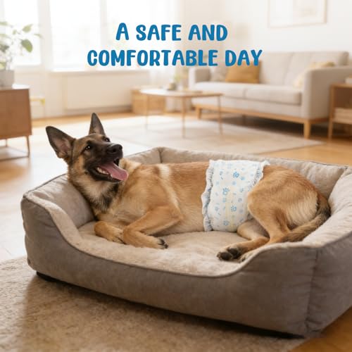 Image of Dog Diapers Male 80 Count Belly Bands for Male Dogs S, Male Dog Diapers Disposable with Wetness Indicator Adjustable Male Dog Wraps Super Absorbent Leak-Proof for Incontinence Marking - Blue