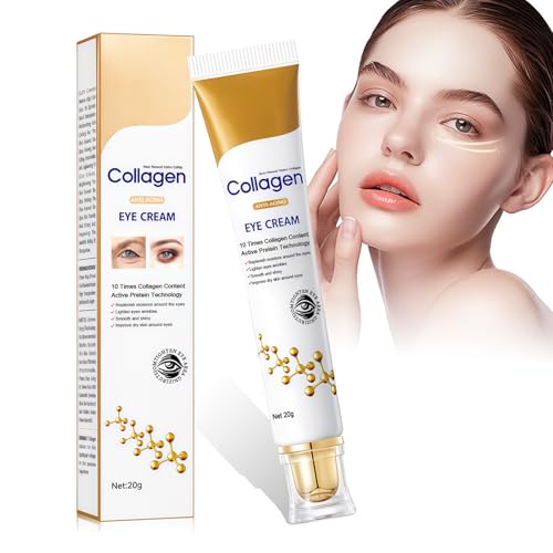 Crema Contorno de Ojos,Crema Contorno de Ojos de Colágeno para Bolsas y Ojeras,para arrugas atenuadas, hidratante antienvejecimiento,remescar bolsas y ojeras,20g