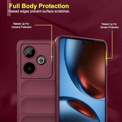 Image of amazon basics Back Case Cover for Realme GT 7T | Compatible for Realme GT 7T Back Cover | Liquid Silicon Magic Case with Camera Protection | Plum