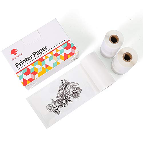 Phomemo Transparent Printer Paper Adhesive Sticker Printer Rolls for Phomemo M02 M02S M02 Pro, 3-in-1 Set