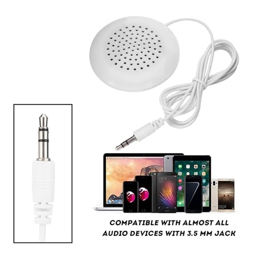 Mini Stereo Speaker,New DIY Pillow Speaker 3.5mm Mini Stereo Speaker,True HD and Unique Soft Sound Portable Speaker,Plug in Speaker with 3.5mm Aux Audio Input,for MP3 Phone