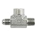 Brennan Industries 2611-06-04-04-FG Forged Steel Tee Tube Fitting, 9/16"-18 SAE x 1/4"-18 NPTF x 1/4"-18 NPTF Thread, 3/8" Male JIC x 3/8" Male NPTF x 3/8" Female NPTF