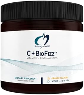 Designs for Health C+BioFizz Fizzy Vitamin C Drink Powder High Potency Vitamin C Powder with Bioflavonoids - Immune + Antioxidant Support Vitamin Powder Drink Mix - Vegan (36 Servings / 144g)