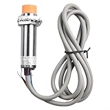 LJC18A3-B-Z/BY Capacitive Proximity Sensor 10mm, PNP NO 3-Wire DC 6-36V Inductive Switch, Nickel-Plated Brass Cylindrical Sensor for Industrial Automation