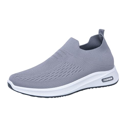 Zapatillas Deportivas Hombre Zapatillas De Running Hombre Zapatillas Zapatillas Hombre Zapatillas Running Hombres Ligeros Atlético Zapato Slip on Zapatillas Tenis Deporte De Ocio Sneakers, Luz Gris 2