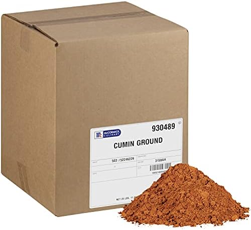 McCormick Culinary Ground Cumin, 25 lb - One 25 Pound Container of Cumin Powder to Add Flavor to Middle Eastern, Mexican, Asian, and Mediterranean Dishes