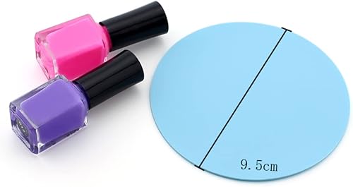 Miniatura 5 de FRCOLOR 5 unids redondo de pintura acrílica de acero inoxidable paleta de gel de uñas tablero de color pintura de uñas paleta de uñas para arte de