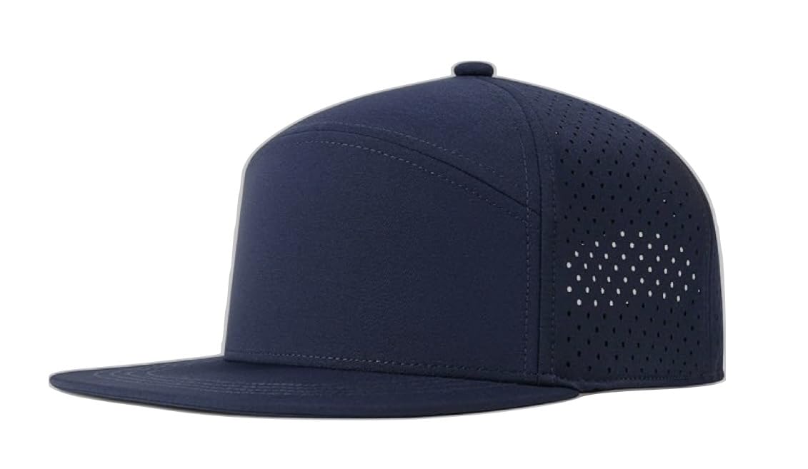 Flat Brim Baseball Cap Adjustable Performance Snapback Hat Laser Perforated Cap, Trucker Cap, Hiking, Outdoor, Sunprotection