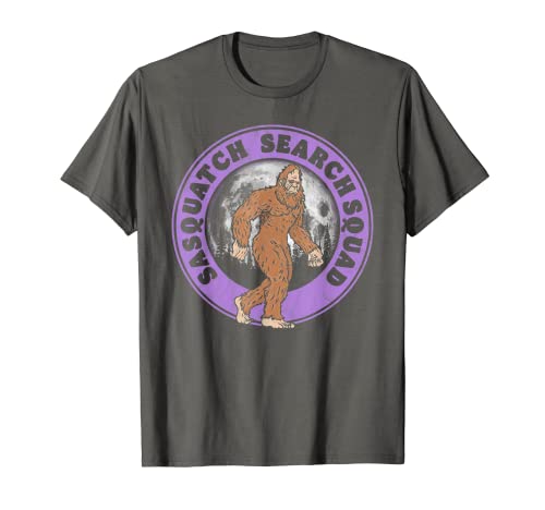 Sasquatch Search Company Squad Full Moon Bigfoot Believer Camiseta