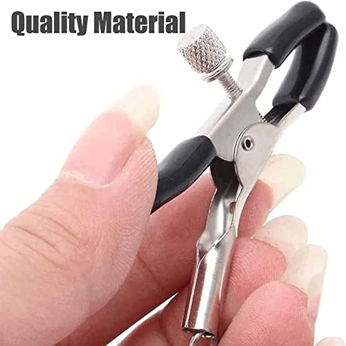 Nipple Clip Clamps With Chain, Adjustable Weight Metal Nipple Clamps For Men Women, Non-Piercing Metal Stimulator Nipple Clips (Silver) #TOP4