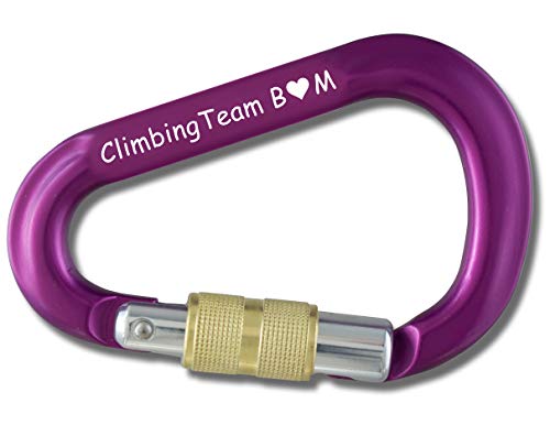 3Dglas Karabiner HMS mit Gravur | Stubai Pro | Violett Lila