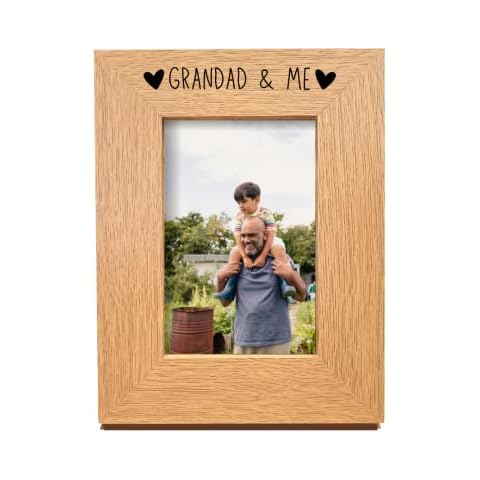 Grandad and Me 6x4 Oak Photo Frame Cover