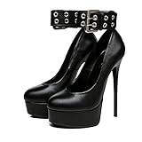  GIARO Possessed Premium High-Heels für Damen - Elegante Stöckelschuhe - Damenschuhe mit hohem Absatz - verführerische Schuhe - Pumps erhältlich in 4 Farben (Schwarz Matt, Numeric_43)