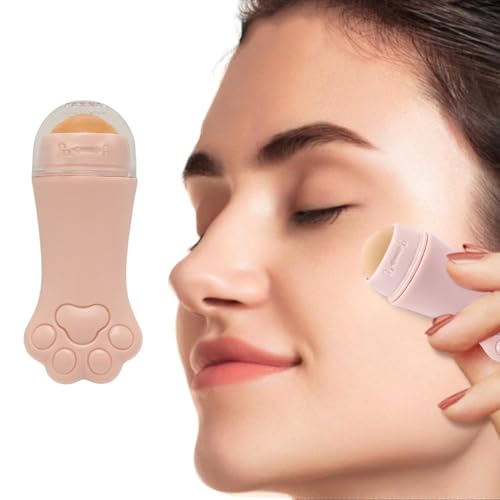 KSJEHW 2 Pièces Rouleau Absorbant L'huile Rouleau de Contr么le D'huile Rouleau Facial en Pierre Volcanique Nettoyage du Visage Soin de la Peau Massage Outil de Maquillage