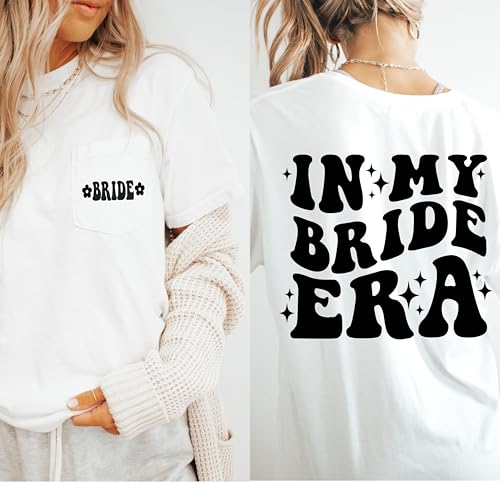In My Bride Era, In My Maid of Honor, Bridesmaid, Matron of Honor Era Bachelorette Party Shirts, Bridesmaid Gifts, Comfort Colors Pocket T-Shirts, Bride's Team, Bridal Shower T-shirts2