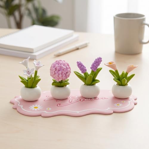 Decoración para salpicadero de coche: mini plantas de resina con figuras de elfo 7