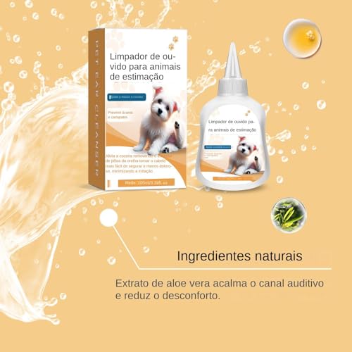 de ouvido para cães, gotas para os ouvidos de cães - Solução para de removedor de cera de ouvido par
