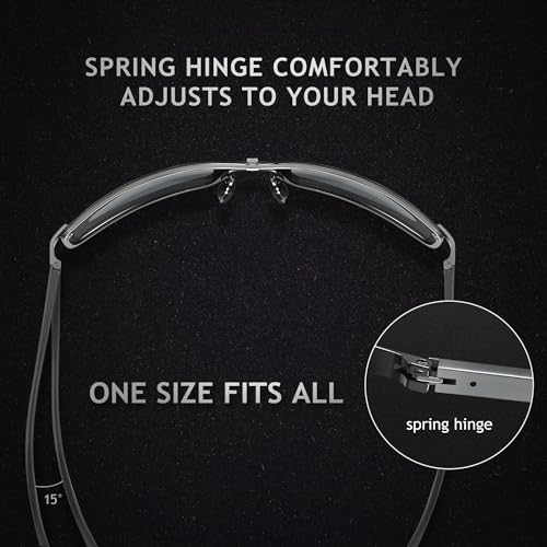 SUNGAIT Ultra Lightweight Wrap Around Polarized Sunglasses for Men Women Al-Mg Metal Frame Spring Hinge UV4003