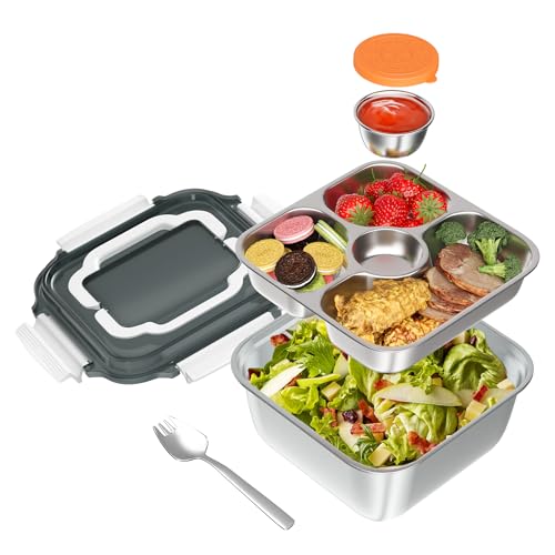 WWMFS Salad Container for Lunch: 64oz Salad Bowl with Included