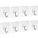 Price comparison product image Blulu Adhesive Wall Hooks Nail Heavy Duty Transparent Hooks for Kitchen Bathroom Door Ceiling Hanger, 8 Pack