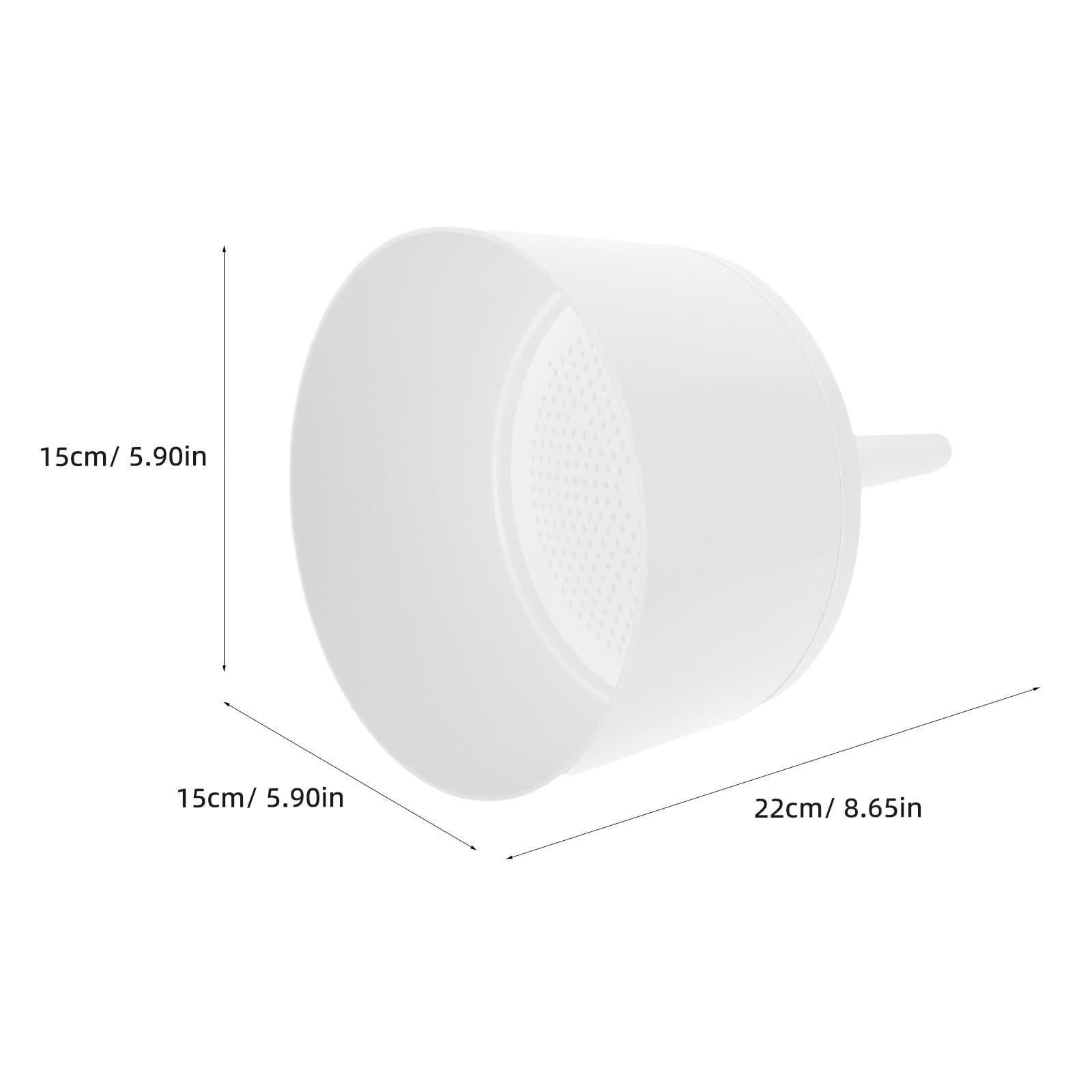 Embudo de Filtrado de Plástico PP 150mm para Botellas y Vasos